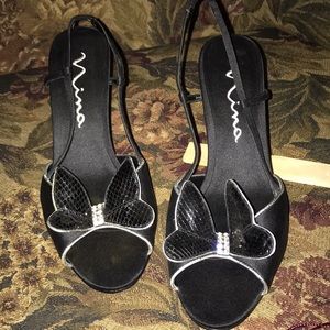 Black Strappy Nina Heels